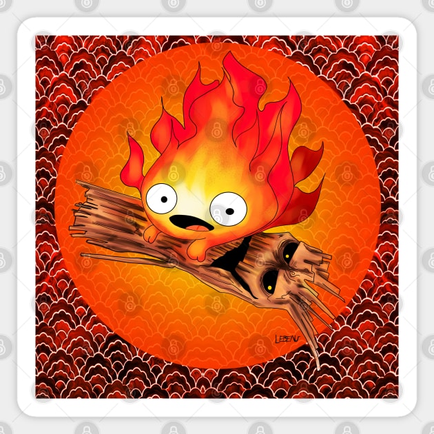 the fire and the wood, the lovely friendship Sticker by jorge_lebeau